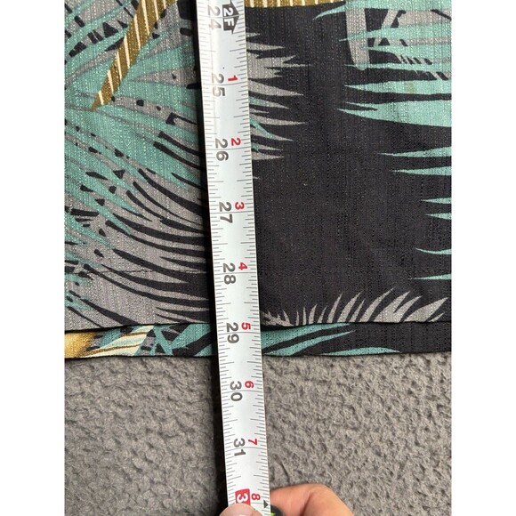 Reyn Spooner Shirt Mens L Regency Silk Jacquard Loop Collar Hawaiian Palm - Picture 8 of 12